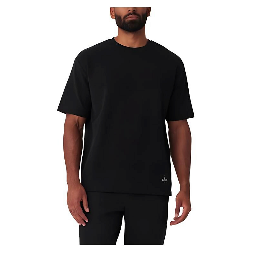 Изображение товара ALO YOGA Футболка Double Take Short Sleeve, Цвет: Черный (Black), Размер: S