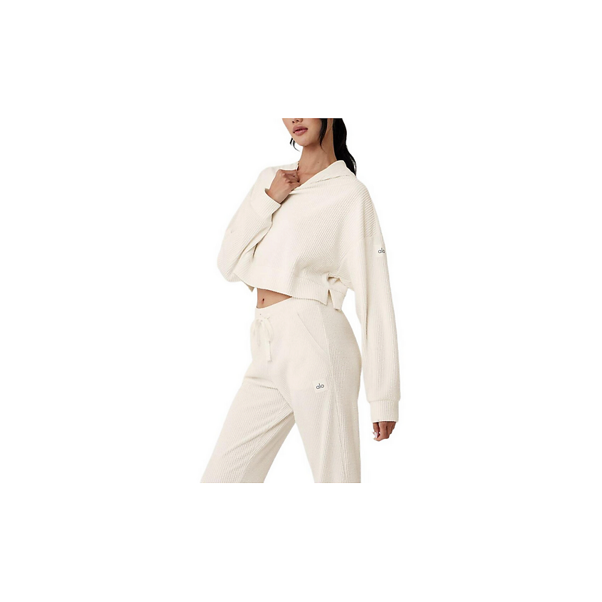 Изображение товара ALO YOGA Укороченное худи Muse Hoodie, Размер: S, Цвет: Ivory