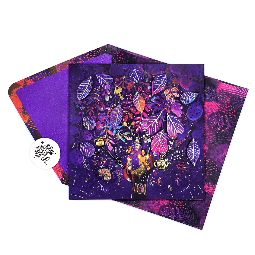 Изображение товара Открытка Мир как сказка Лакарт Дизайн 15х15 см с конвертом и упаковкой