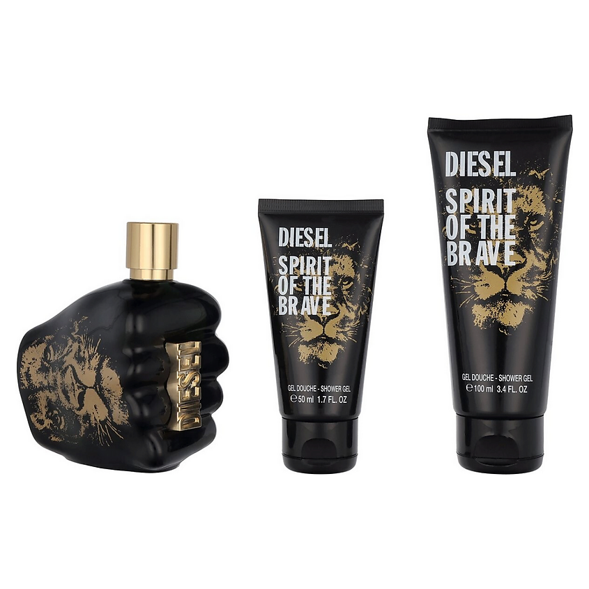 Изображение товара DIESEL Набор Spirit Of The Brave: Парфюмерная вода + Гель для душа, 125 мл + 100 мл + 50 мл