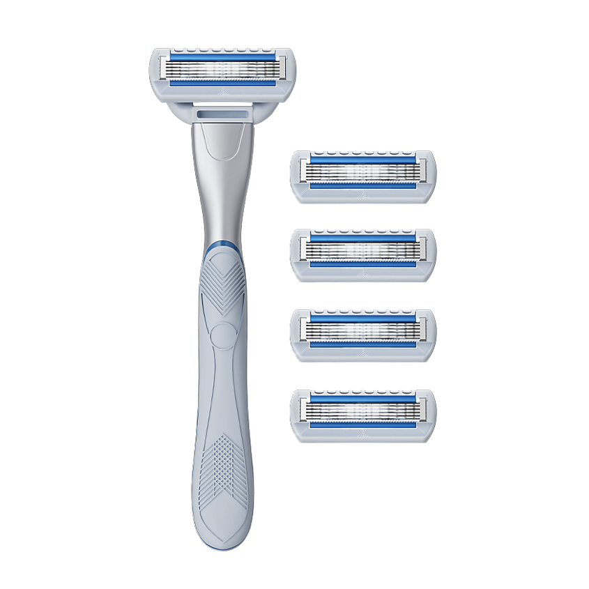 Изображение товара Мужской станок для бритья INFINITY с 5 лезвиями и кейсом, оптимальное качество