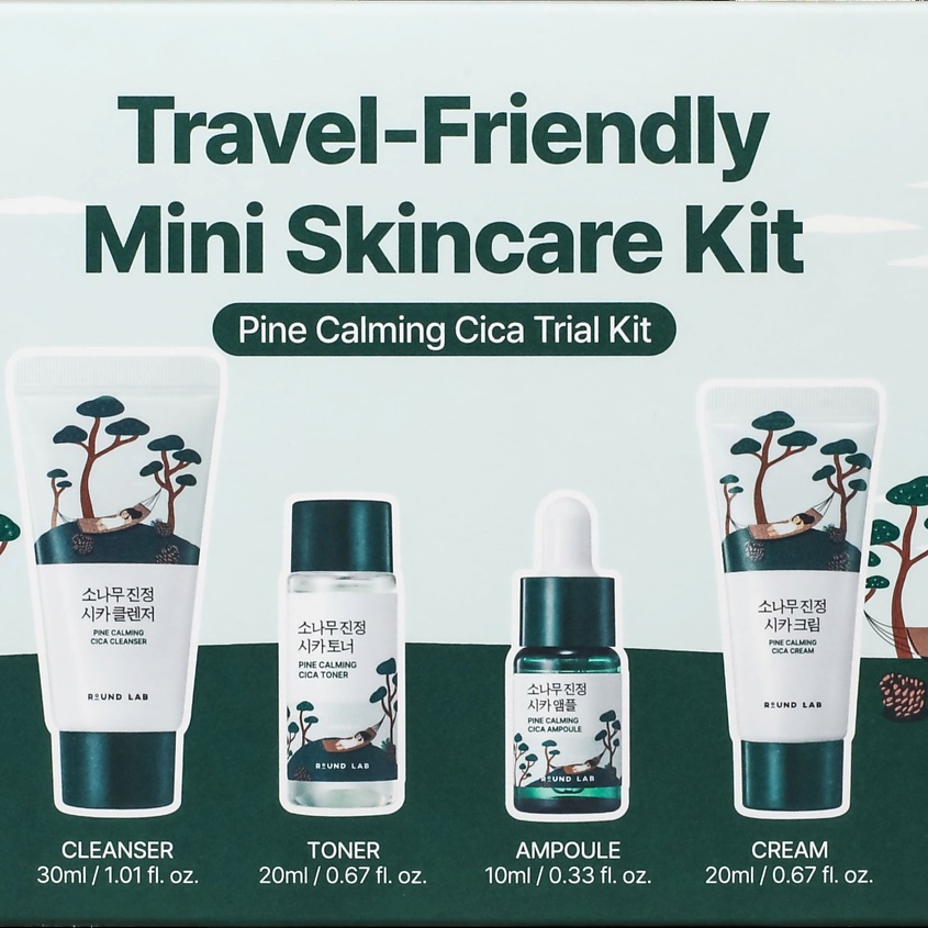 Изображение товара Дорожный набор с экстрактами сосны и центеллы ROUND LAB Pine Calming Cica Trial Kit