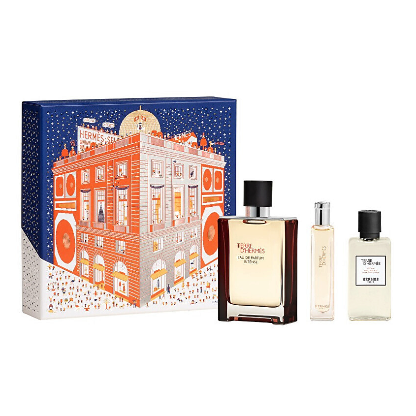 Изображение товара Парфюмерный набор Hermes Terre D'Herms Intense Парфюм+Миниатюра+Бальзам после бритья