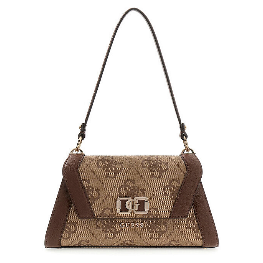 Изображение товара GUESS Сумка-мессенджер Karnilla Logo Flap Shoulder Bag, Цвет: Коричневый