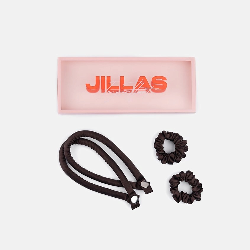 Изображение товара JILLAS slim compact 2.0 коричневые бигуди набор 2 ленты резиночки для взрослых
