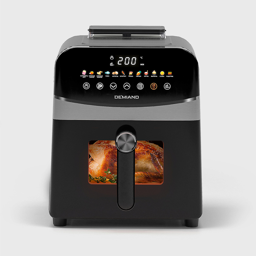 Изображение товара ДЕМиAND Аэрогриль SANDERS DK-2200 Wi-Fi с паром и большой чашей 6 л black