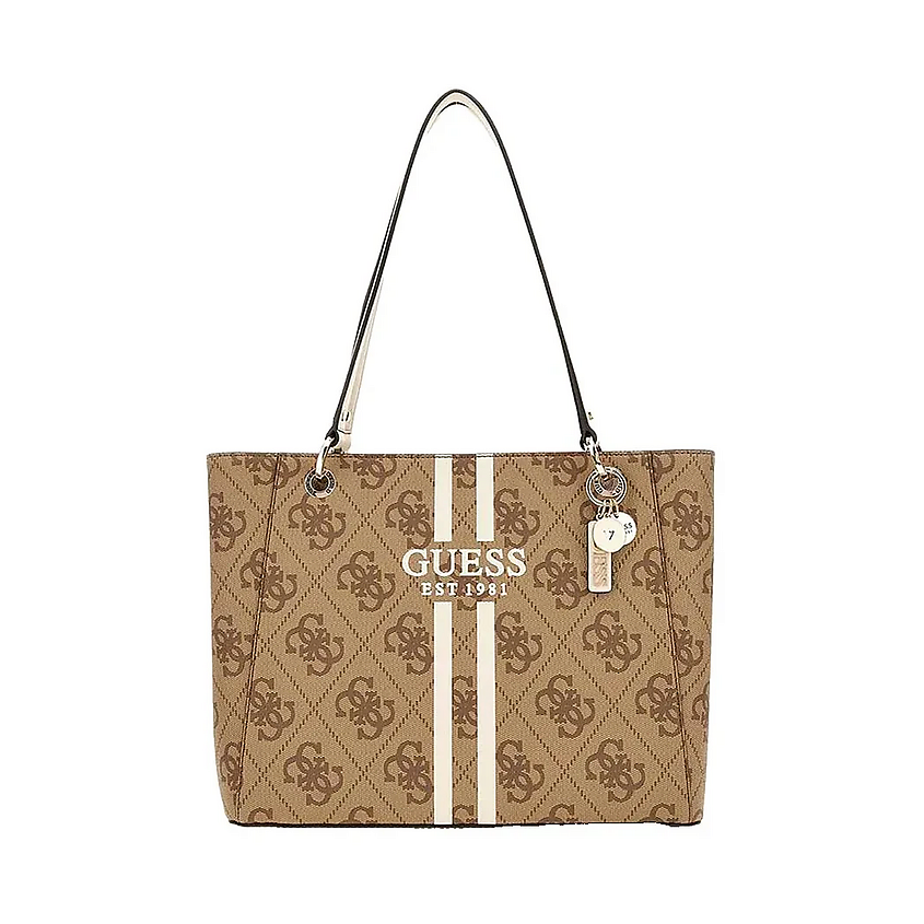Изображение товара GUESS Сумка-тоут с логотипом Noelle II Tote Bag, Цвет: Коричневый