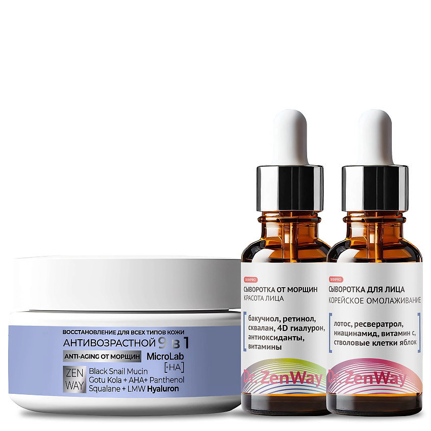 Изображение товара ZENWAY SYSTEM BARRIER Липосомальный антивозрастной набор для лица 110 мл