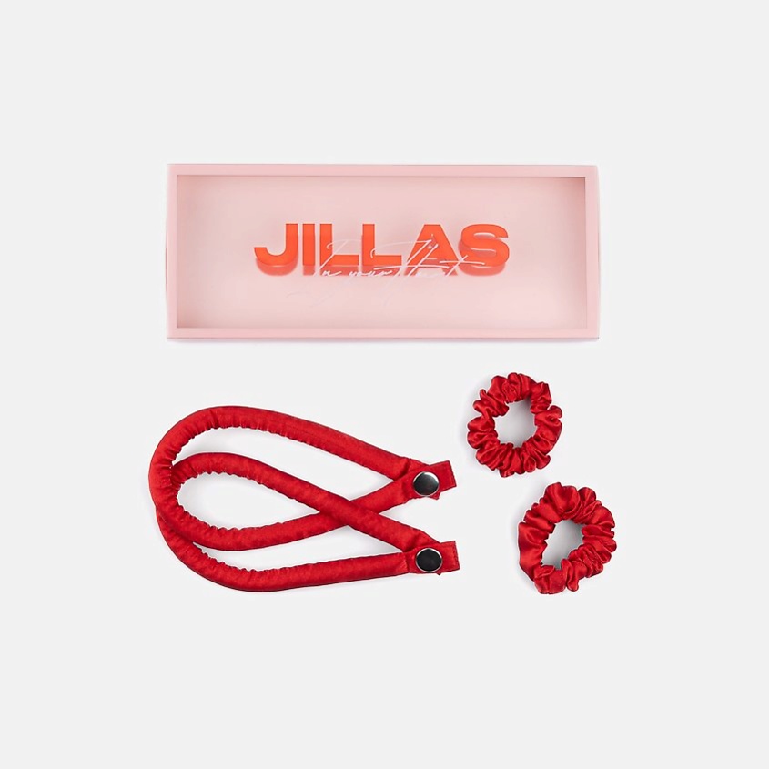 Изображение товара JILLAS slim compact 2.0 Бигуди атласные набор 2 ленты 2 резинки