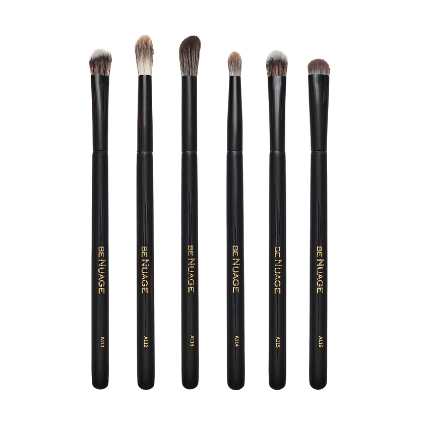 Изображение товара Набор кистей для макияжа глаз BENUAGE 6 шт мягкие натуральные ворс