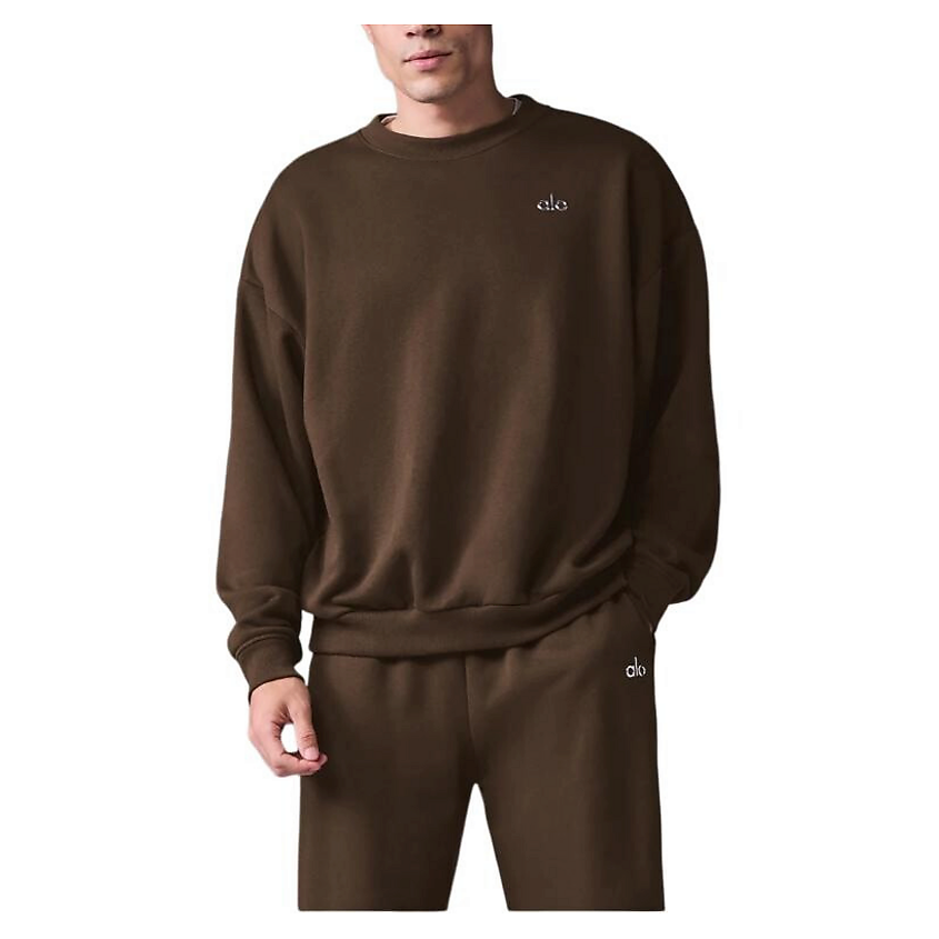 Изображение товара ALO YOGA Свитшот Accolade Crew Neck Pullover, Цвет: Коричневый (Espresso), Размер: XS