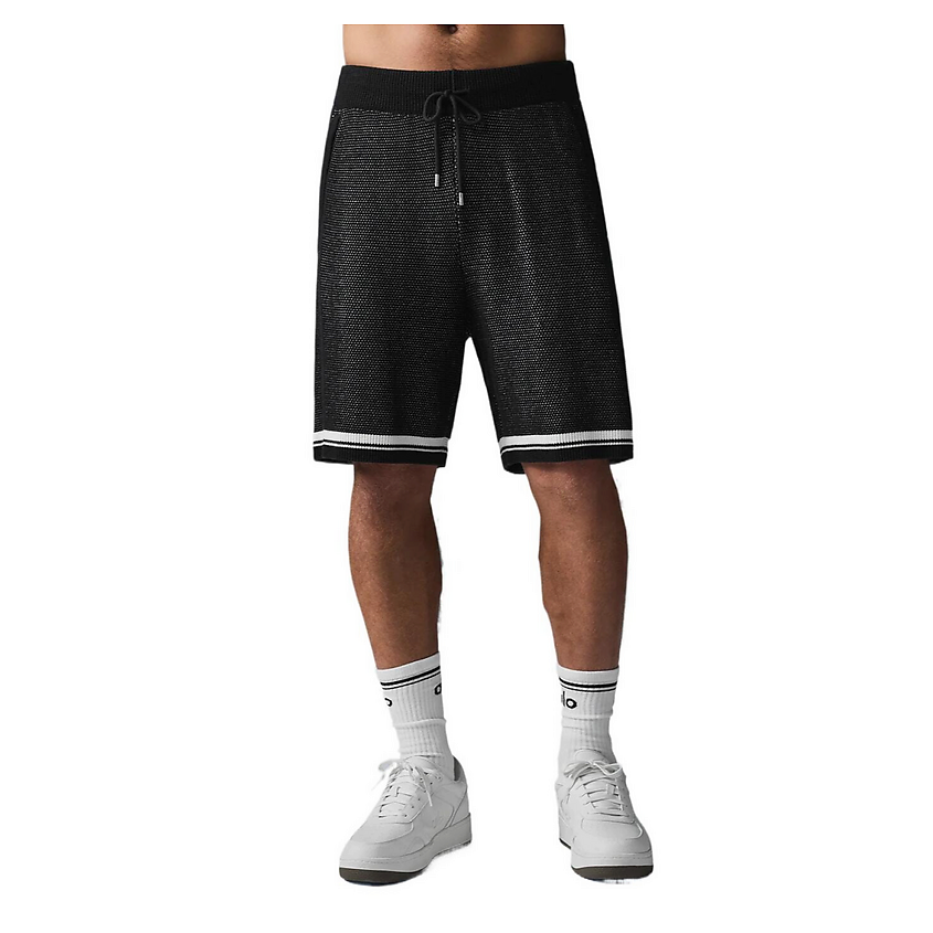 Изображение товара ALO YOGA Шорты 7" Sports Club Sweater Knit Basketball Short, Цвет: Черный (Black), Размер: M