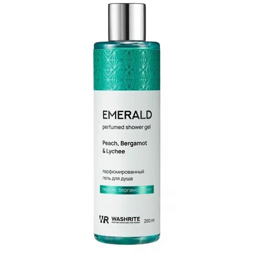 Изображение товара Парфюмированный гель для душа женский WASHRITE Emerald с ароматом персика