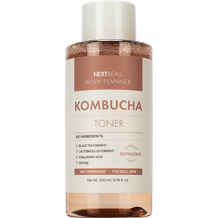 Изображение товара NEXTBEAU Тонер с комбучей, пробиотиками и гиалуроновой кислотой Wish Planner, 200 мл