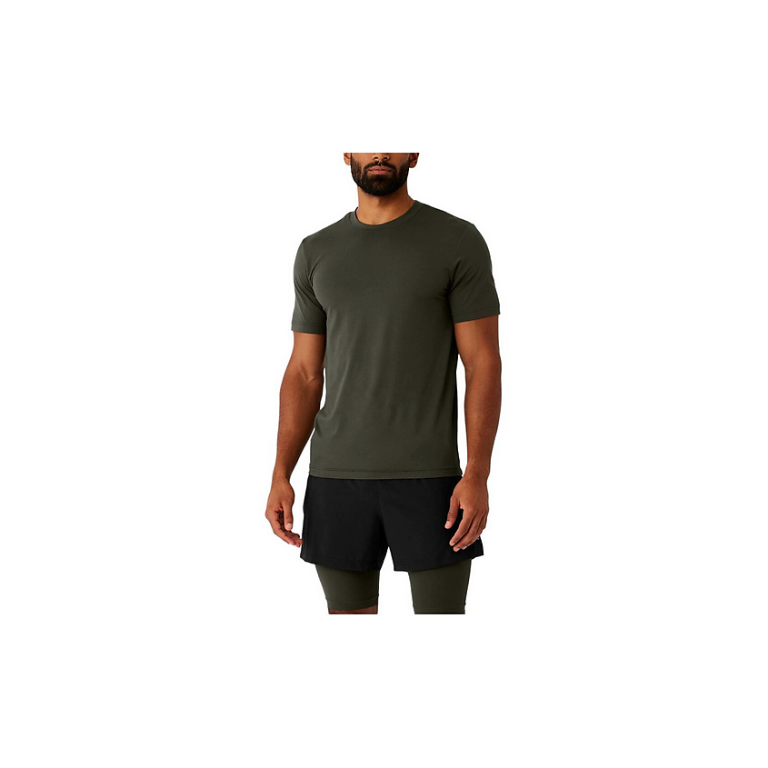 Изображение товара Футболка ALO YOGA Conquer Reform Crewneck Short Sleeve Мужская темно-зелёная