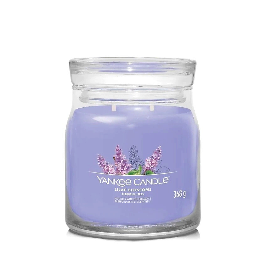 Изображение товара Яркая ароматическая свеча Yankee Candle Lilac Blossoms 368 гр для уюта и релакса