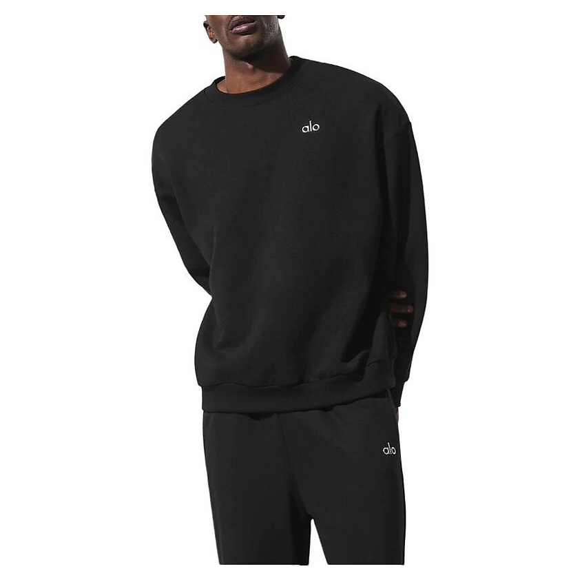 Изображение товара ALO YOGA Свитшот Accolade Crew Neck Pullover, Цвет: Черный (Black), Размер: S