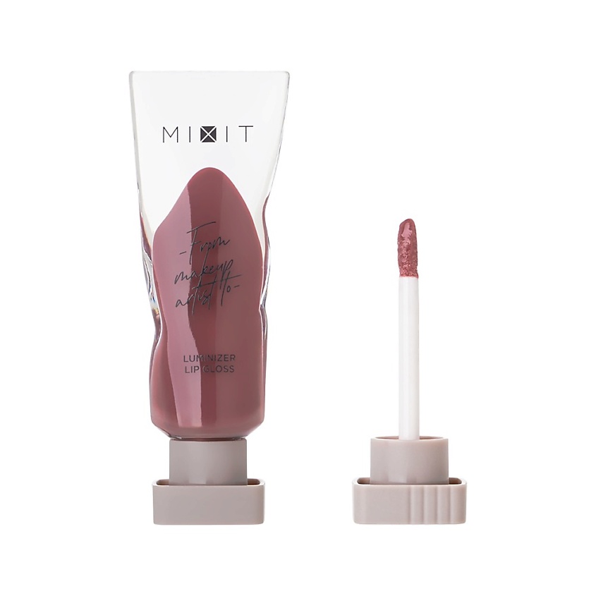 Изображение товара МIXIT Блеск для губ LUMINIZER LIP GLOSS 05 Butterfly effect глянцевый эффект