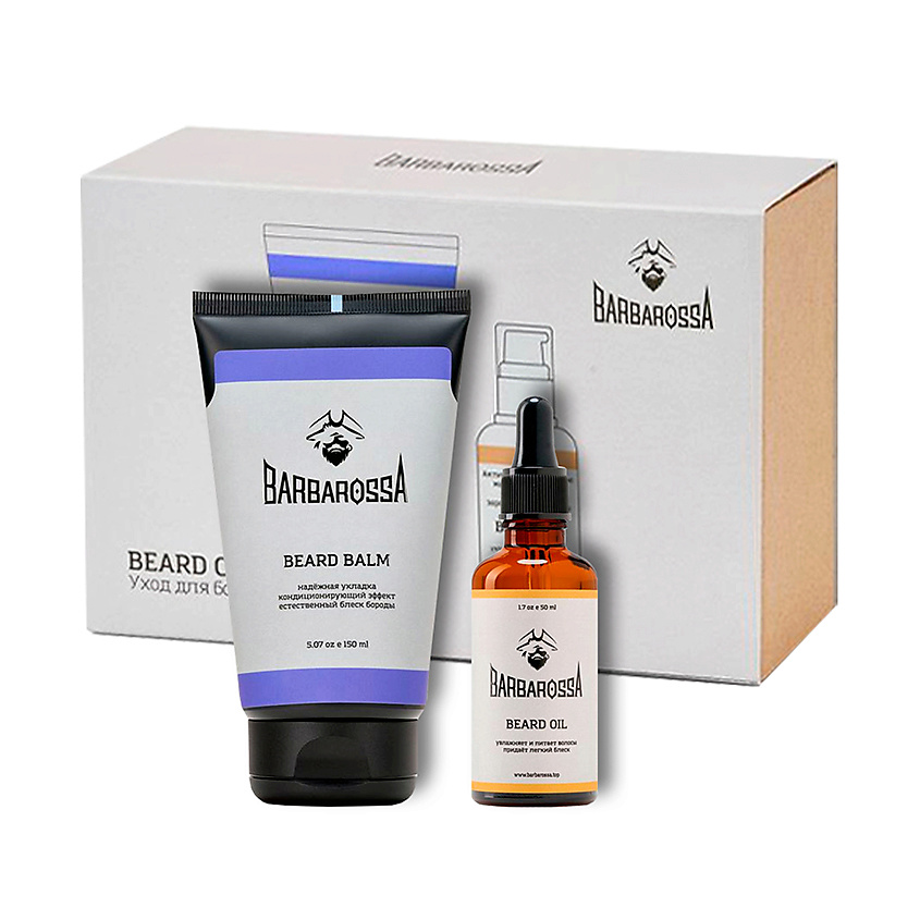 Изображение товара BARBAROSSA Набор для ухода за бородой: Масло, Бальзам, 1 шт.