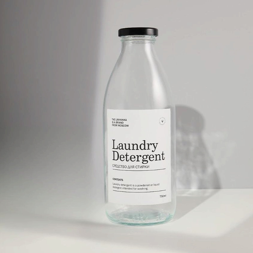Изображение товара ЛЬНЯНКА HOME Бутылки для порошка, кондиционера и отбеливателя, Цвет: Прозрачный, Объем 750 мл, Количество: 1 шт