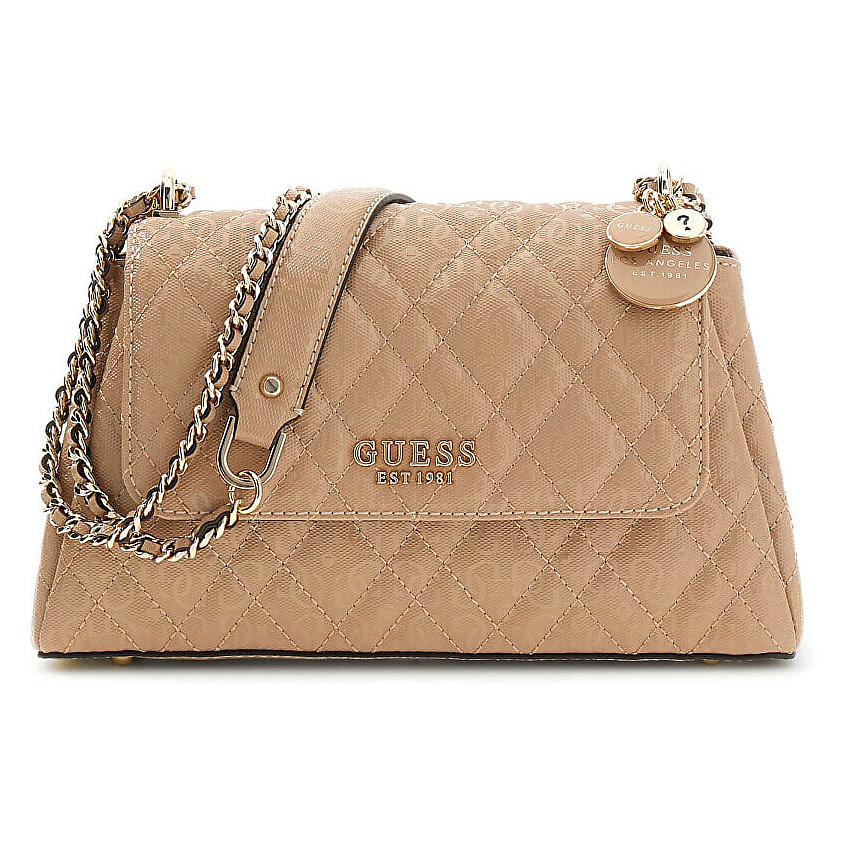 Изображение товара GUESS Сумка-кроссбоди Isemay Convertible Xbody Flap Bag, Цвет: бежевый