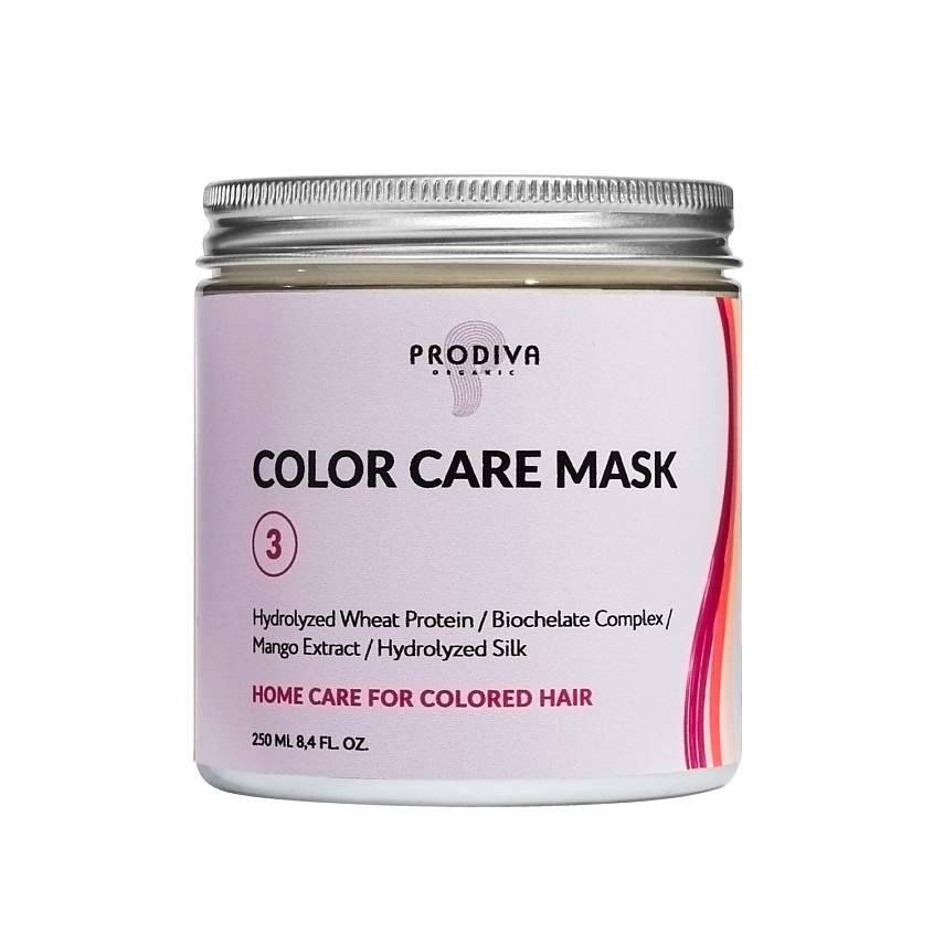 Изображение товара PRODIVA Маска для окрашенных волос COLOR CARE 250 мл профессиональный уход для восстановления и защ