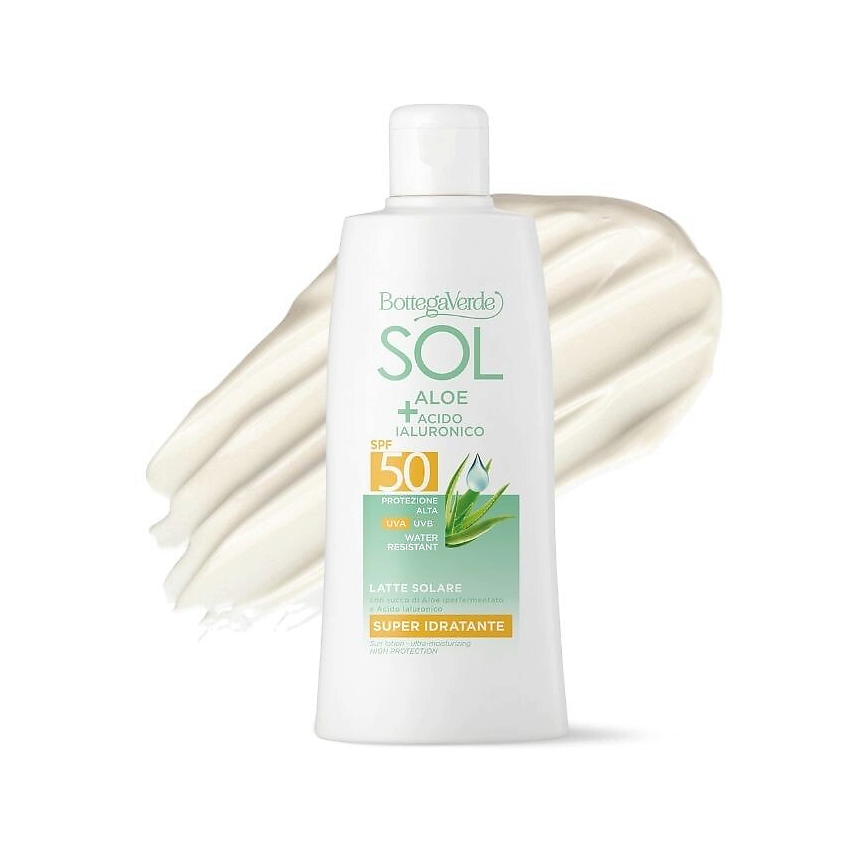 Изображение товара BOTTEGA VERDE Солнцезащитный лосьон Sol Aloe + Hyaluronic Acid Sun Lotion SPF 50, 200 мл