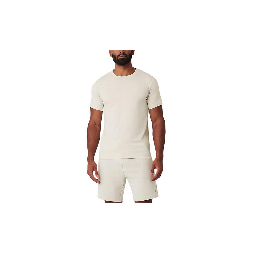 Изображение товара ALO YOGA Футболка с коротким рукавом Conquer Reform Crewneck Short Sleeve, Размер: M, Цвет: Светло-бежевый