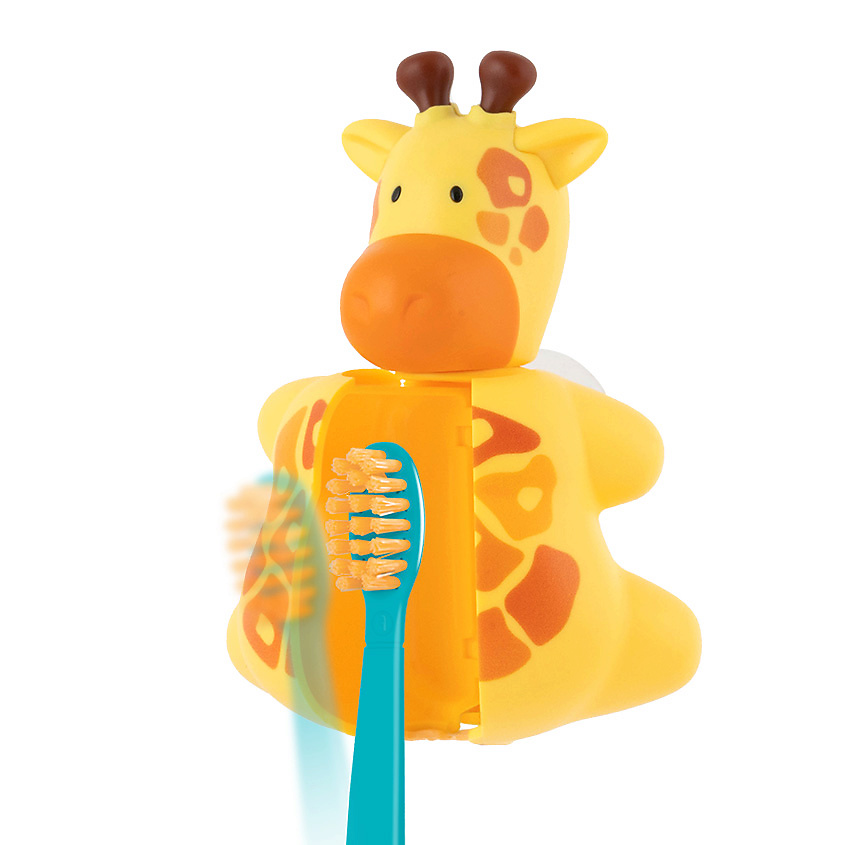 Изображение товара Футляр для зубной щетки Жираф с детской зубной щеткой комплект для детей