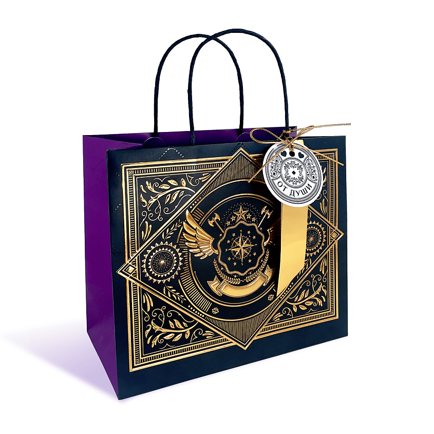 Изображение товара ЛАКАРТ ДИЗАЙН Пакет подарочный черно-золотой, 1 шт.