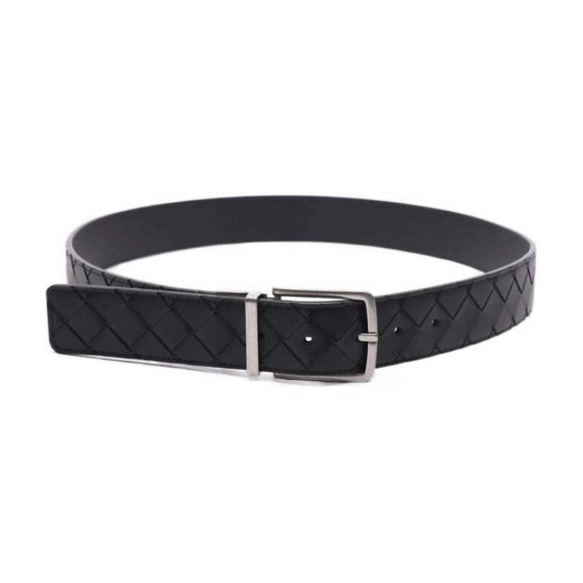 Изображение товара BOTTEGA VENETA Ремень мужской Intrecciato Leather Belt, Цвет-черный; Размер-90