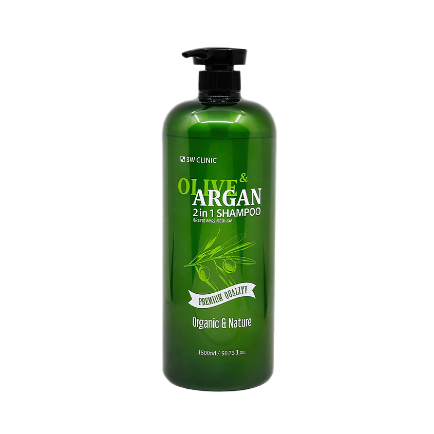 Изображение товара 3W CLINIC Шампунь для волос с аргановым маслом и оливой, OLIVE & ARGAN 2IN1 SHAMPOO, 1 шт.