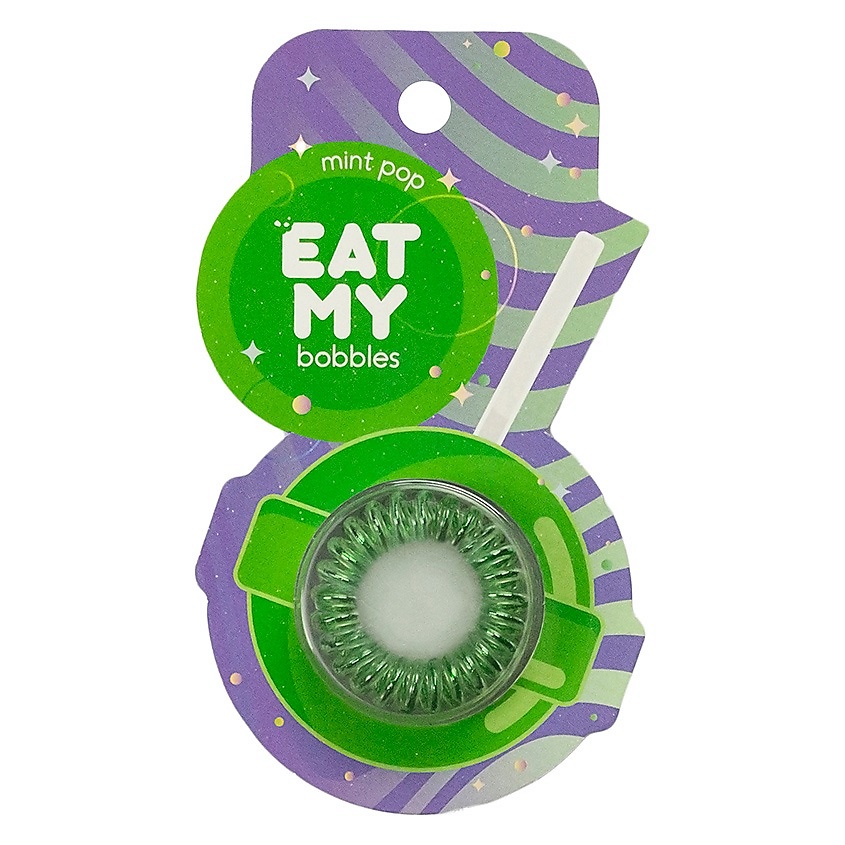 Изображение товара Набор резинок для волос EAT MY Mint Pop 3 шт яркий мятный цвет высокого качества