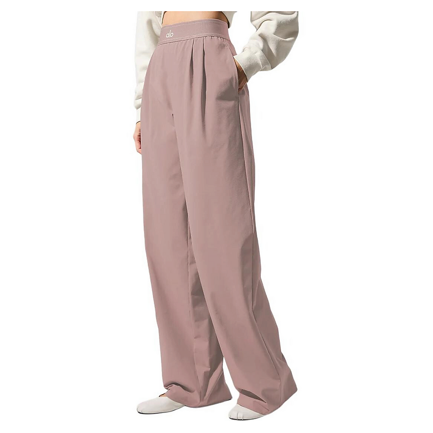Изображение товара Брюки ALO YOGA Suit Up Trouser Long Женские Серо-коричневый (Taupe) 86% полиэстер