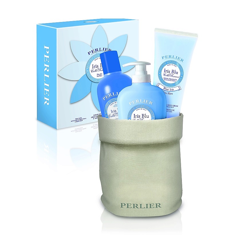 Изображение товара PERLIER Набор для тела Iris Blu 500 мл + 250 мл + 300 мл подарочный
