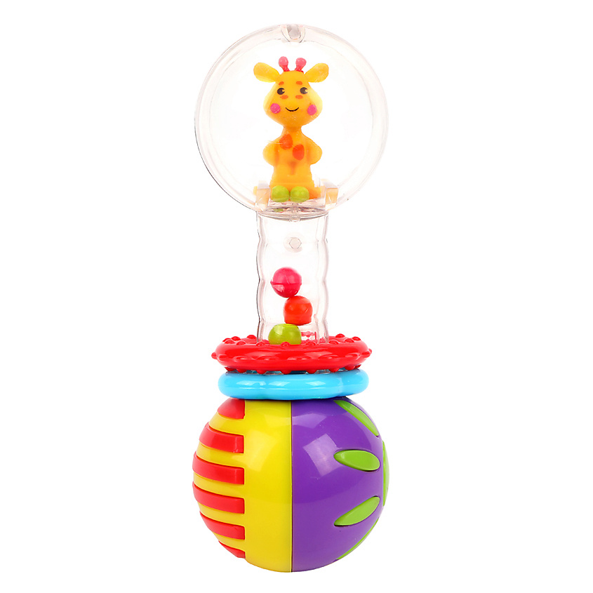 Изображение товара Детская погремушка Жирафик Звонкая гантелька для малышей 0+