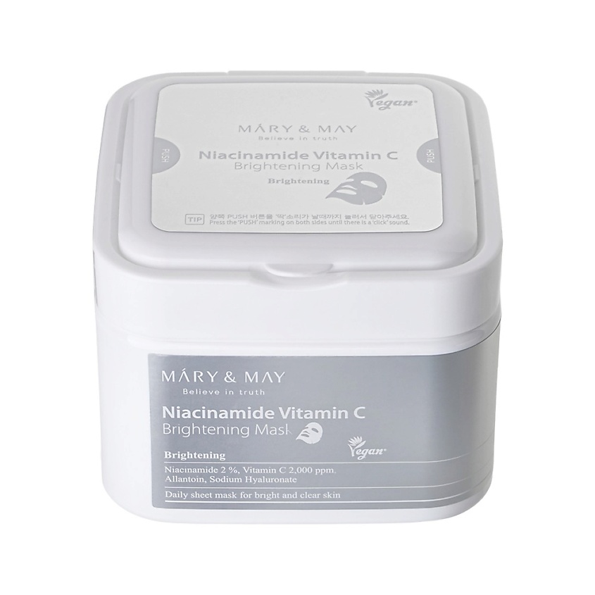Изображение товара Маска для лица Mary&May Niacinamide Vitamin C осветляющая увлажняющая тканевая
