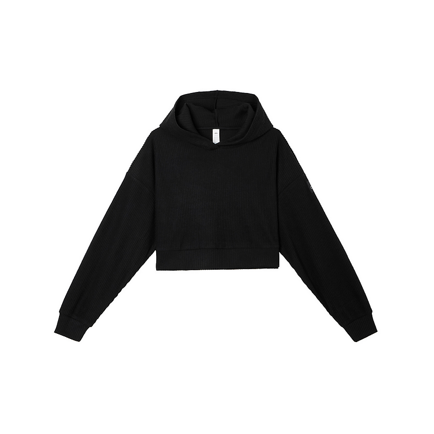 Изображение товара ALO YOGA Укороченное худи Muse Hoodie, Цвет: Black, Размер: XS
