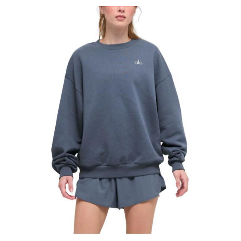 Изображение товара ALO YOGA Свитшот Accolade Crew Neck Pullover, Размер: XS, Цвет: Серо-синий