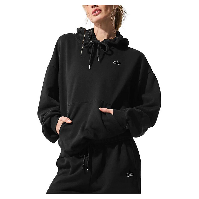 Изображение товара ALO YOGA Худи Accolade Hoodie, Цвет: Черный (Black), Размер: L