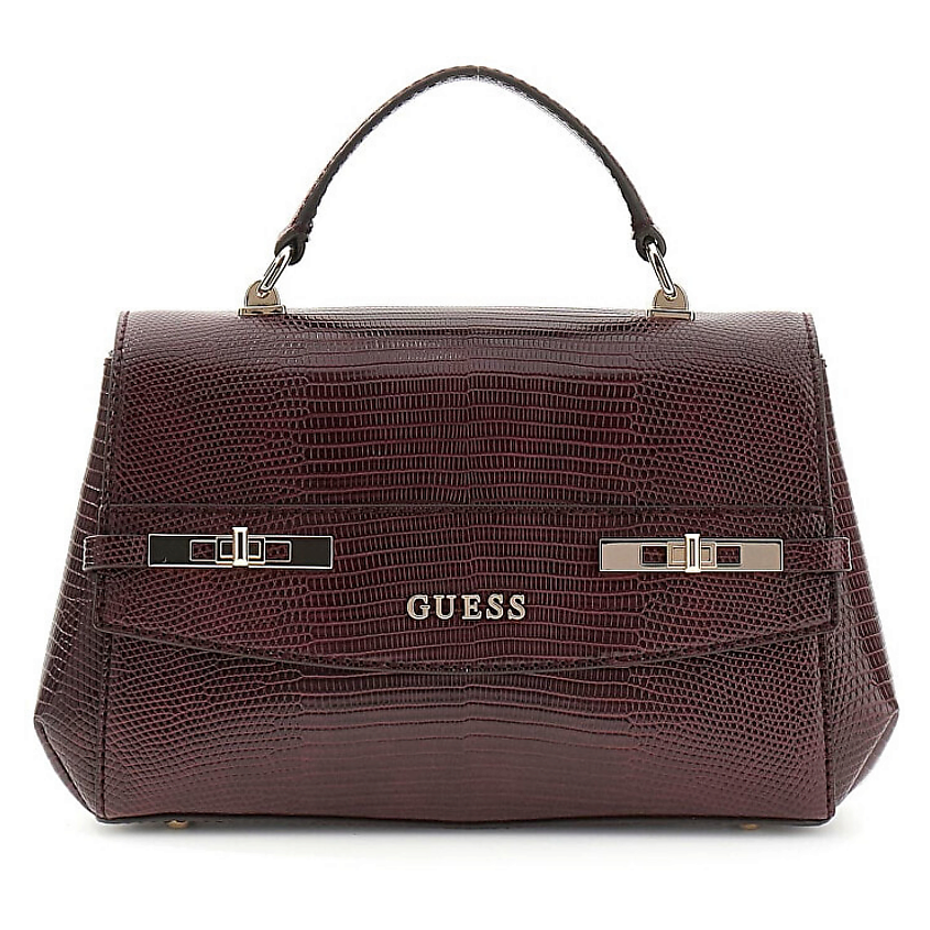 Изображение товара GUESS Сумка Melinda Animal-Print Handbag, Цвет: бордовый