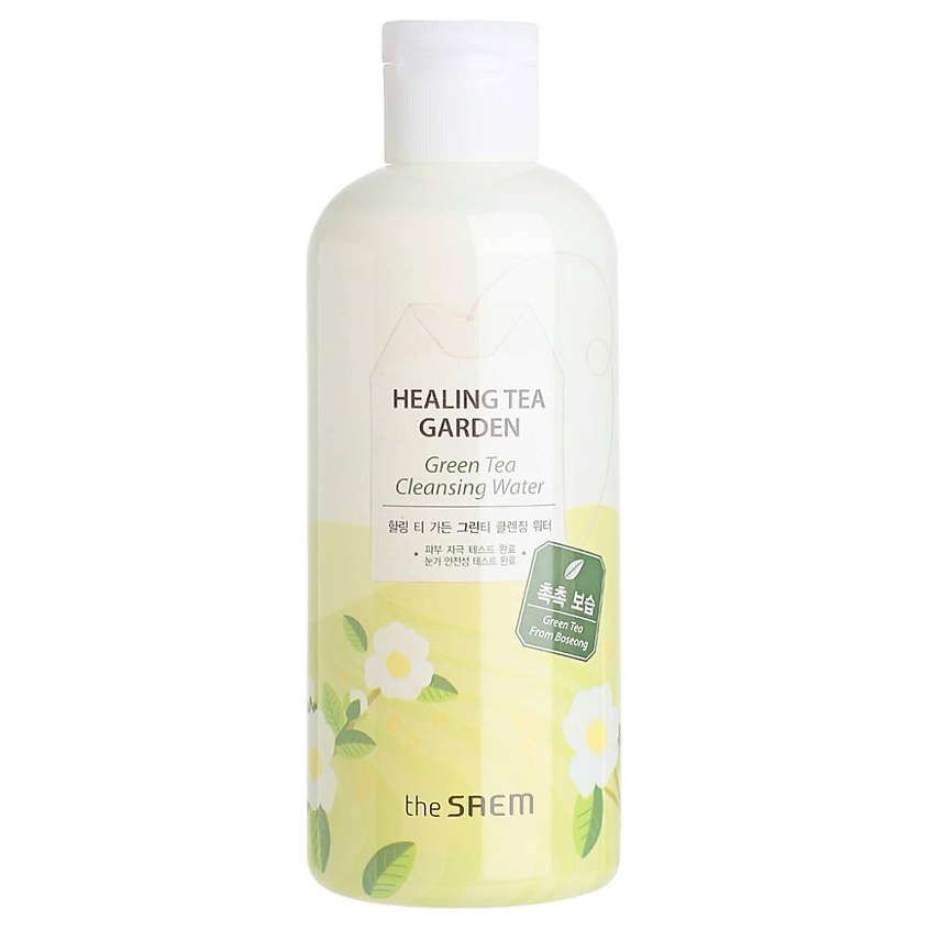 Изображение товара THE SAEM СМ Garden VEGAN Средство для снятия макияжа Healing Tea Garden Green Tea Cleansing Water, 1 шт.