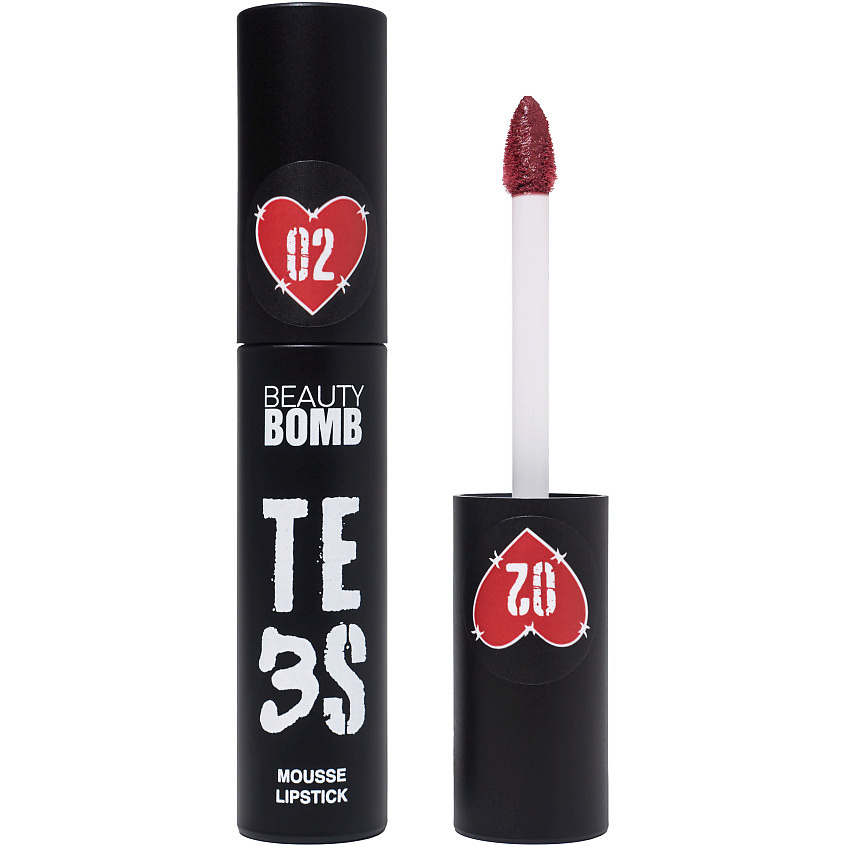 Изображение товара Муссовая помада для губ BEAUTY BOMB Te3s Mousse Lipstick 02 красный 3 г
