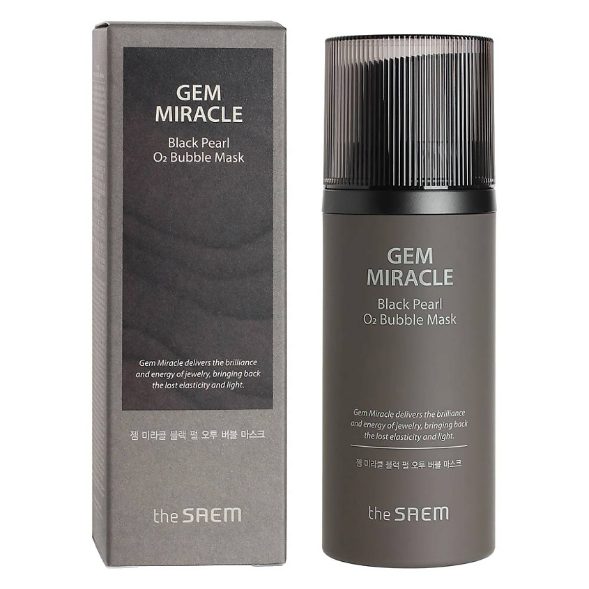 Изображение товара THE SAEM Маска кислородная с экстрактом жемчуга Gem Miracle Black Pearl O2 Bubble, 1 шт.