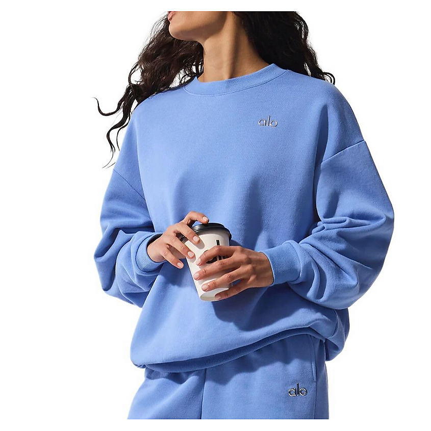 Изображение товара ALO YOGA Свитшот Accolade Crew Neck Pullover, Размер: S, Цвет: Голубой