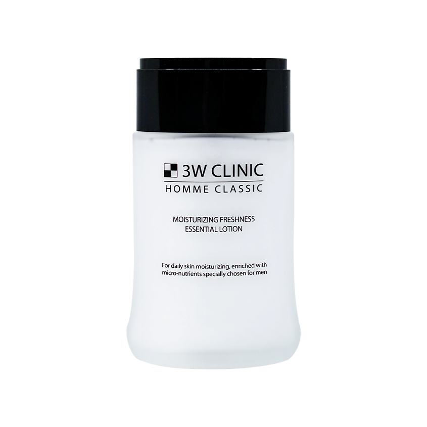 Изображение товара 3W CLINIC Увлажняющий лосьон для мужской кожи лица, HOMME CLASSIC ESSENTIAL LOTION, 1 шт.