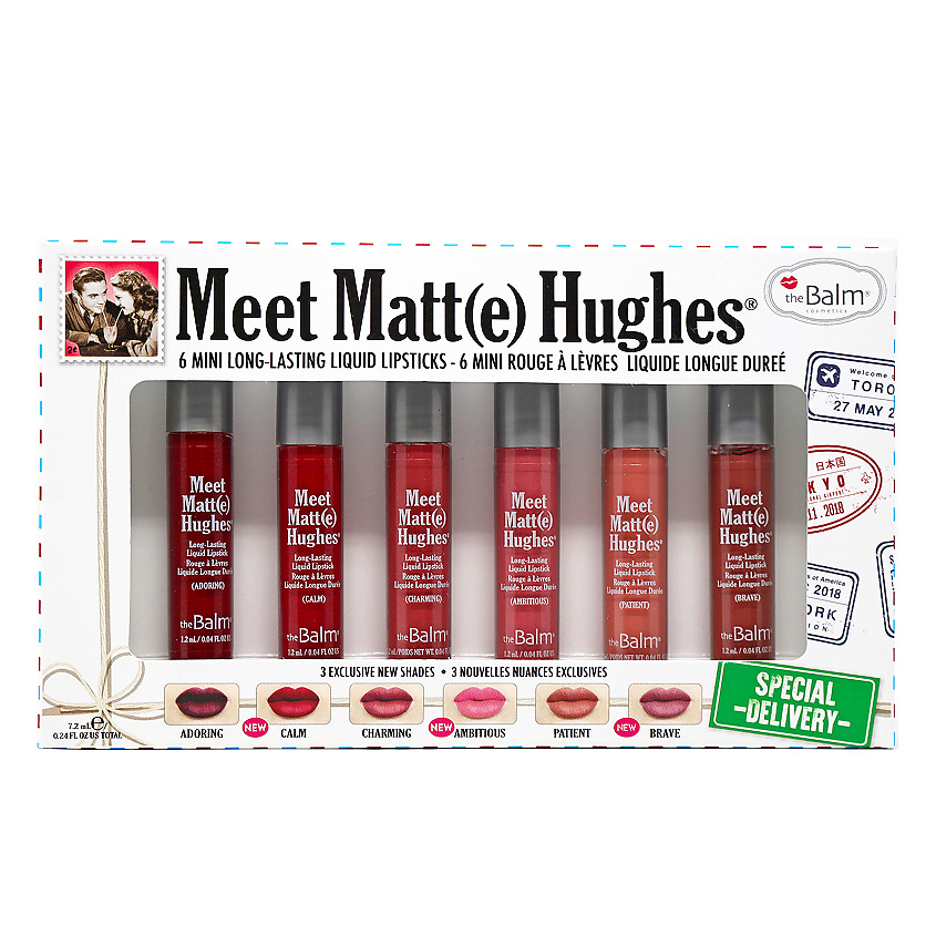 Изображение товара Набор мини жидких матовых помад Meet Matt(e) Hughes от THEBALM 6 оттенков