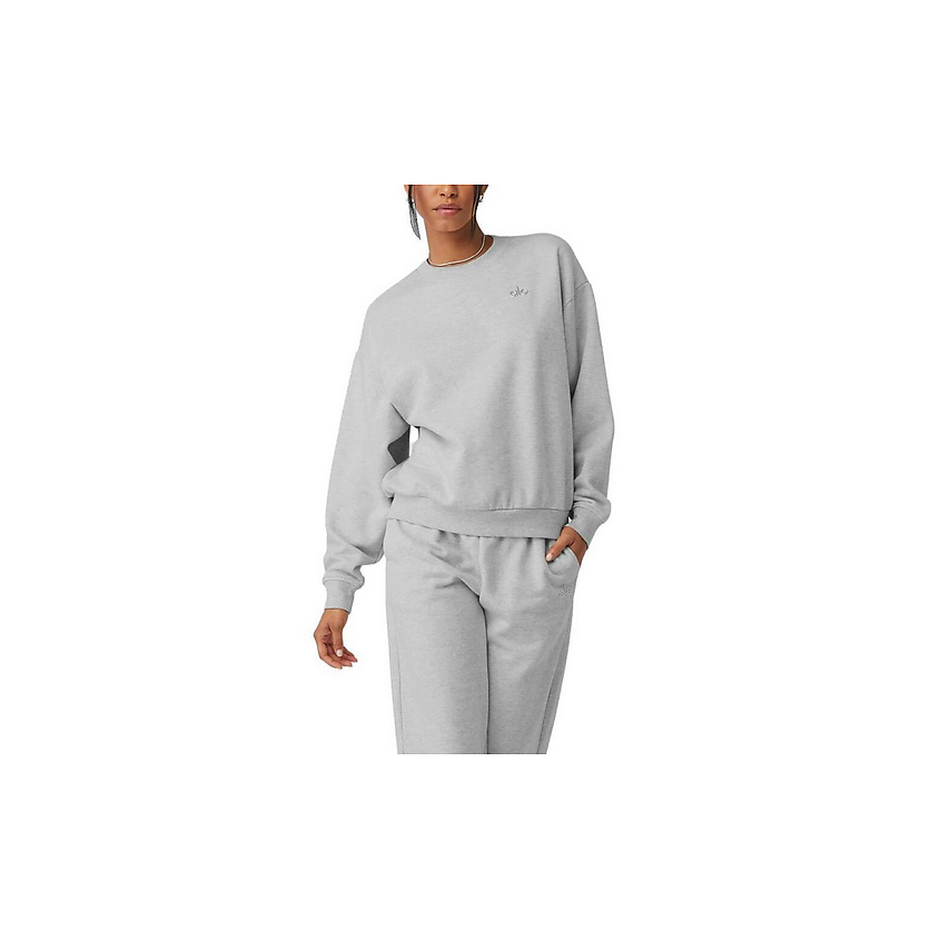 Изображение товара ALO YOGA Свитшот Accolade Crew Neck Pullover, Размер: M, Цвет: Светло-серый
