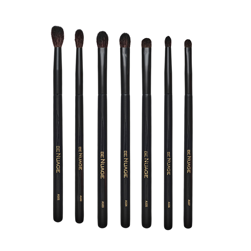 Изображение товара BENUAGE Набор натуральных кистей для макияжа глаз 7 шт