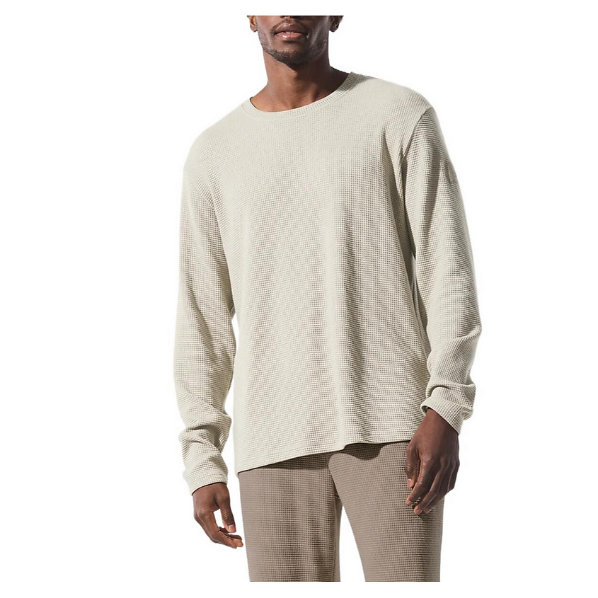 Изображение товара ALO YOGA Лонгслив Elevate Waffle Long Sleeve Crew, Размер: L, Цвет: Ecru/BONE